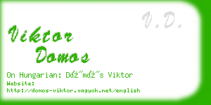 viktor domos business card